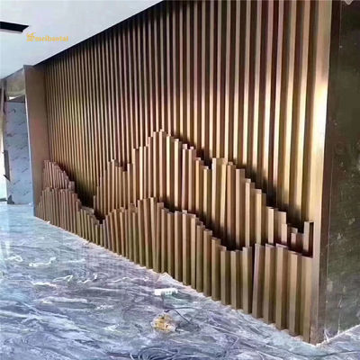 Good price Rose Gold Coated Stainless Steel Room Divider with Laser Cutting Technique and Customized Size online