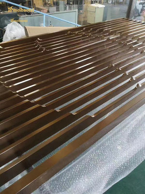 Good price PVD Color Coated Brown Stainless Steel Room Divider with Customized Size for Modern Spaces online