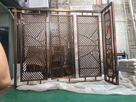 Good price Aluminum PVD Coating Bronze Anti-fingerprint CNC Cutting Partition with Customized Size online