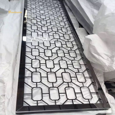 201 Stainless Steel Room Divider with Laser PVC and Mirror Finish Metal Wall Divider