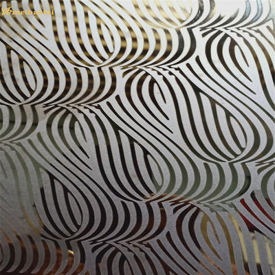 Good price 4 Feet Grade 201 Etched Stainless Steel Sheet with 70 Micron PVC Film for Elevator Decoration online