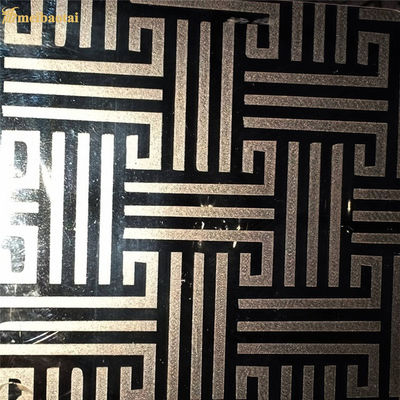 Good price Silver Mirror Finish Grade 201 Etched Stainless Steel Sheet 1219x3048mm for Elevator Cabin Decoration online