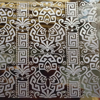 Good price 304 Grade Mirror Etched Stainless Steel Sheet 1219x2438mm for Elevator Decoration online