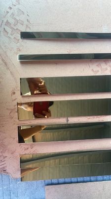 JIS Standard Gold Plating Stainless Steel Edge Trim with 0.85mm Thickness for Tile Protection