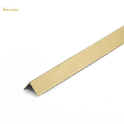 PVD Gold Hairline Finish 304 Stainless Steel L Profile Tile Trim Floor Transition Strip