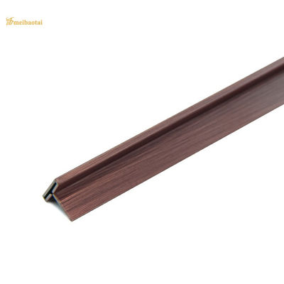 T10 Stainless Steel Tile Trim in Antique Red Bronze Color - 304 Grade with T10X3048mm Size