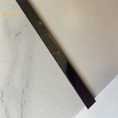 Black PVD Coated 304 Stainless Steel T Shape Tile Trim for Corner Metal Profile