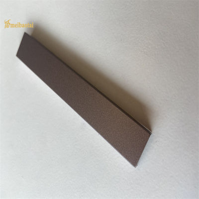Sandblasted Anti Finger Print Stainless Steel Tile Trim Metal U Profiles with 0.75mm Thickness