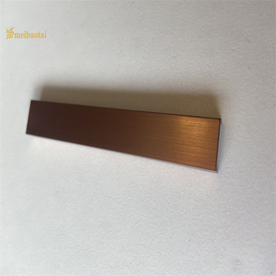 Antique Copper Stainless Steel Tile Trim with 20mm Width and Hairline Surface for U Shape Metal Profiles