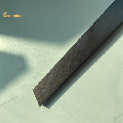 Vibration Black U Shape Stainless Steel Tile Trim Metal U Profiles 10 Feet Length