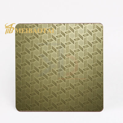 Good price Gold Silver Color 304 Stainless Steel Embossed Sheet 0.85mm Thickness for Wall Decorative Panels online