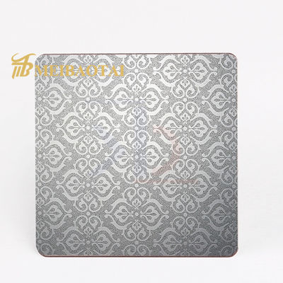 Good price Sustainable 0.85mm Thickness Slit Edge Embossed Stainless Steel Sheet for Decorative Wall Panels online