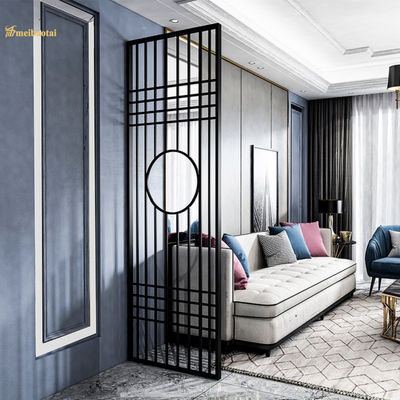 Good price 201 Stainless Steel Black PVD Coated Customized Size Metal Room Divider Decorative Screen online
