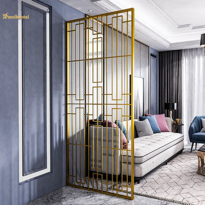 Good price Gold PVD Color Plating Aluminum Room Divider with Hairline Surface Treatment and Customized Size online