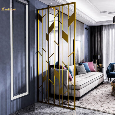 Good price Customized Gold Coated 8mm Thickness Stainless Steel Room Divider with Laser Cutting Technique online