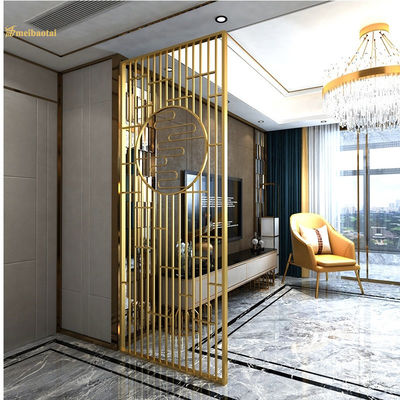 Good price PVD Gold Coated 30mm Thickness Customized Size Stainless Steel Room Divider Metal Room Partition online