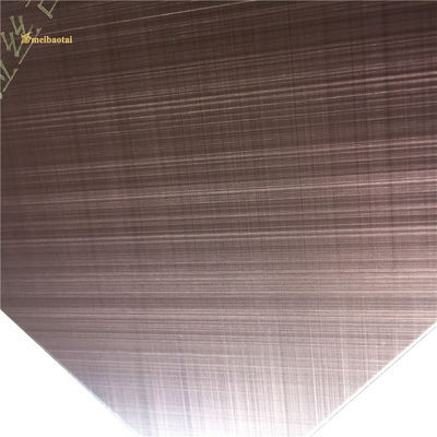 Bronze Cross Brushed Anti-fingerprint Hairline Stainless Steel Sheet 1219x2438mm for Architectural Decoration