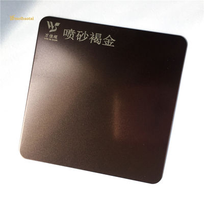 Sandblasted Brown Gold 0.65mm Thickness Decorative Stainless Steel Sheet SS Plate