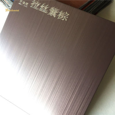 GB Standard Purple Hairline Stainless Steel Sheet with 0.65mm Thickness for Corrosion Resistance