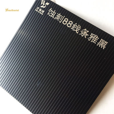 Good price Black NO.88 Line Pattern Grade 304 Double PVC Film Etched Stainless Steel Sheet for Elevator Decoration online