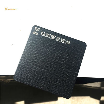 Good price Anti Finger Print PVD Black Etched Stainless Steel Sheet 0.65mm Thickness for Door Decoration online
