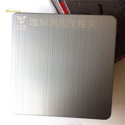 Good price ASTM Standard 304 Grade Grey Etched Pattern Stainless Steel Decoration Plate and Etched Stainless Steel Sheet online
