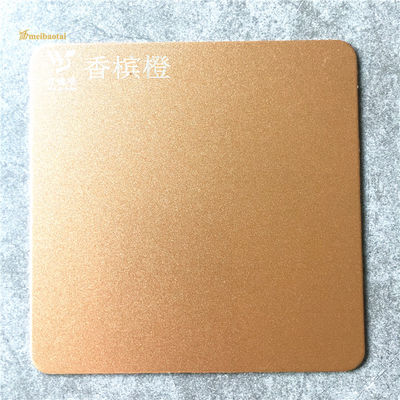 Good price Orange Sandblasted 304 Stainless Steel Sheet 0.65mm Thickness for Wall Decoration and Cladding online