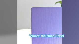 Violet Cross Hairline Stainless Steel Sheet