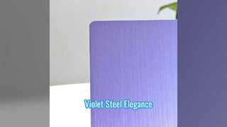 PVD Violet Cross Hairline Steel Sheet