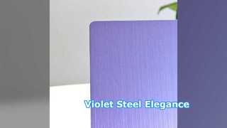 PVD Violet Cross Hairline Steel Sheet