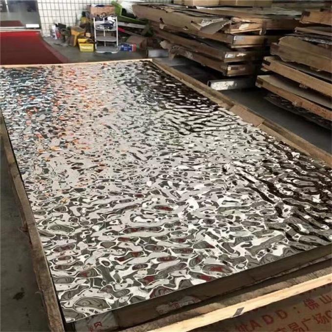 8k Mirror Water Ripple Stainless Steel Panel | 3D Emboss